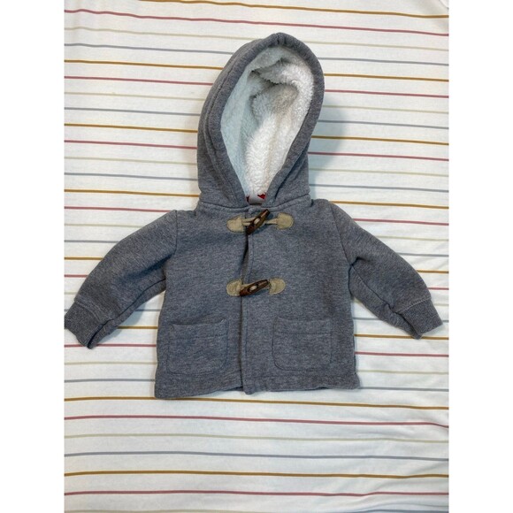 Carter’s Sherpa-Lined Toggle Hooded Jacket – Size 6M - Picture 1 of 4